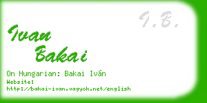 ivan bakai business card