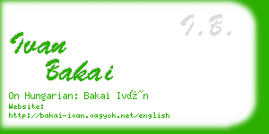 ivan bakai business card